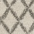thumbnail image 3 of SAFAVIEH Hudson Franklin Geometric Diamonds Shag Area Rug, Ivory/Grey, 5' x 5' Square, 3 of 7