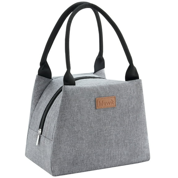 Lifewit Lunch Bag for Women Men Medium, Insulated Lunch Box, Reusable Lunch Tote Bag for Meal Prep, Work, Travel, Grey