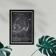 thumbnail image 2 of Wynwood Studio Sports and Teams Framed Wall Art Prints 'Football Helmet 1973 Chalkboard' Football Home Décor - Black, White, 13" x 19", 2 of 4