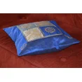 thumbnail image 5 of Blue Silk Gold Block Printing Pillow Cover/Cushion Cover From India!!, 5 of 6