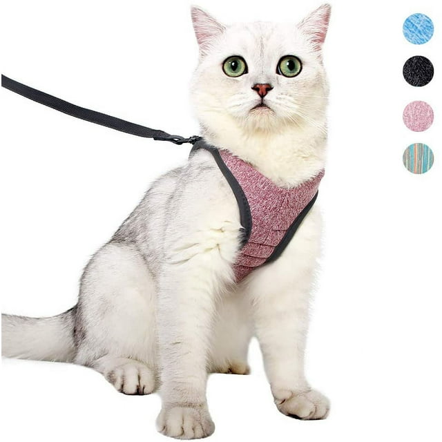 Cat Harness and Leash Set, Escape Proof Safe Adjustable Kitten Vest Harnesses