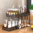 thumbnail image 4 of Under Sink Organizers Kitchen Storage Rack Rust Prevention Under Kitchen Pull-Out Sink Organizers And Storage For Closets Kitchen Bathroom Double-layer pull-out upper, 4 of 5