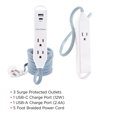 thumbnail image 5 of CyberPower GC305UCB - 400 Joule White Surge Protector, 1 USB-A Port, 1 USB-C Port, 3 Outlets, 5 ft Cord, 5 of 9
