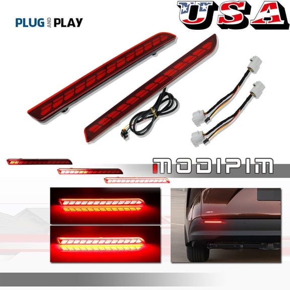 For for Toyota Sienna 2021 - 2023 LED Rear Bumper Brake Turn Signal Tail Light -