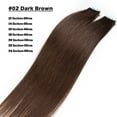 thumbnail image 4 of Benehair Tape In 100% Real Remy Human Hair Extensions 18inch Seamless Skin Weft Thick Glue Straight Women Brown 10-20pcs, 4 of 13