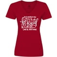 thumbnail image 3 of Inktastic Inspirational Quote in a World You Can Be Anything Be Kind Women's V-Neck T-Shirt, 3 of 5