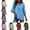 Blue, variant on Womens V Neck Shirts Bell Sleeve Button Down Summer Blouses Soft Stretchy Breathable Casual Tops