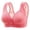 Pink, variant on Wireless Push Up Bras For Women Front Closure Side Buckle Lace Seamless Adjustment Yoga Bra Women'S No Wire Bras