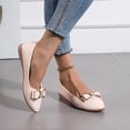 thumbnail image 5 of hoksml Women's Bow Rhinestone Ballet Flats, Slip-On Round Toe Casual Shoes for Office and Daily Wear, 5 of 8