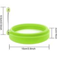 thumbnail image 2 of Food Grade Silicone Egg Rings, Multicolor,Egg Ring Molds for Cooking, Fried Egg Rings(Green,4Pack), 2 of 5