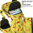 thumbnail image 4 of Spicy Chili Peppers Print Sling Backpack, Cute Red Chili Pattern Crossbody Daypack with Kawaii Cartoon Design, Funny and Aesthetic Vegetable Illustration, Lightweight and Durable, 4 of 6