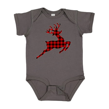 

Inktastic Plaid Christmas Reindeer Silhouette Gift Baby Boy or Baby Girl Bodysuit