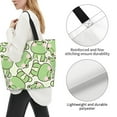 thumbnail image 3 of Fotbe Cute Frog Bolsa Tote Estética de Lona con Estampado para Mujer - Bolsa Reutilizable de Hombro Casual para Vacaciones, Compras, Trabajo y Gimnasio, 3 of 8