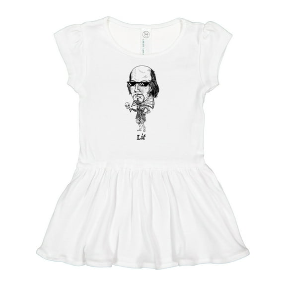 Inktastic Lit Shakespeare bobble Girls Baby Dress