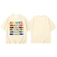 thumbnail image 4 of 100 Days Of School Shirt for Girls Letter Print Active Short Sleeve Crew Neck Sports T-Shirt Girls' Tops, Tees & Blouses 3-4 Years, 4 of 4