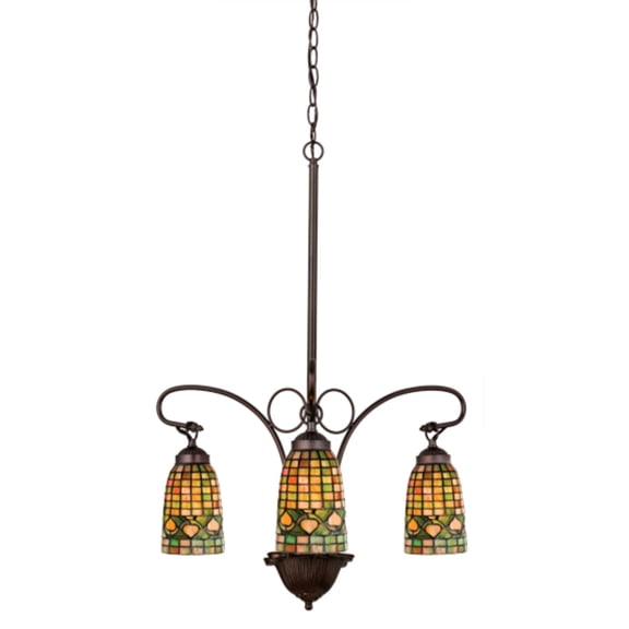 Meyda Tiffany 73983 Acorns 3 Light 20-1/2" Wide Chandelier - MultiColor