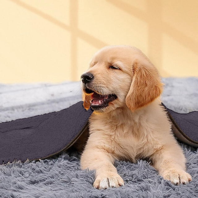 Feltree Large Absorbent Pet Bath Towel, Super Soft Fleece Drying Blanket for Dogs and Cats, 40x20 Inches, Quick Dry after Bath or Swim, Durable and Multipurpose