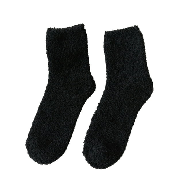 tredstone 10pcs/set Fit For All Feet Shape Extra Thick Socks With Soft Texture And Wear-resistant Exquisite Craft Elasticity Black 1Set