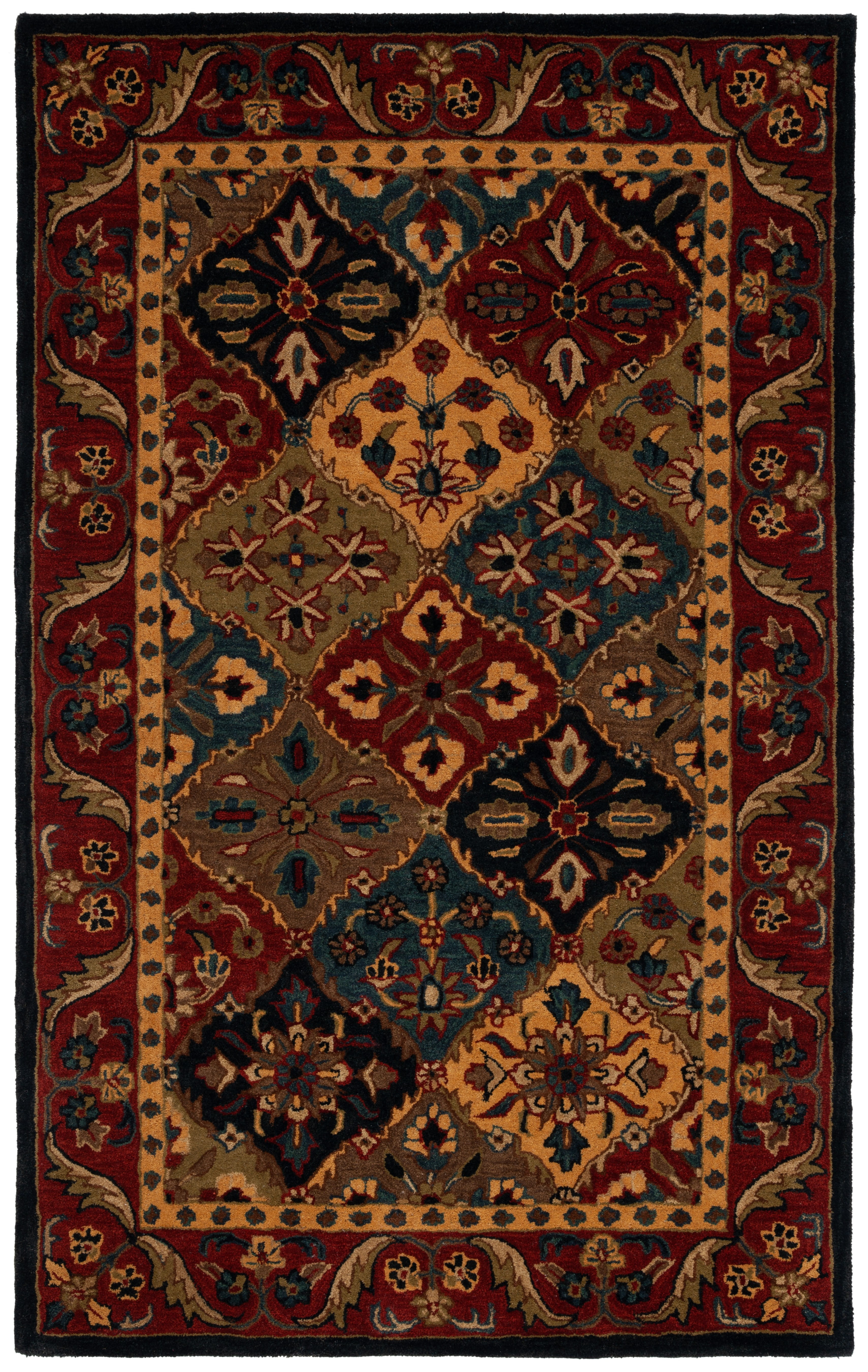 SAFAVIEH Classic Sunny Southwestern Area Rug, Blue/Red, 5' x 8'