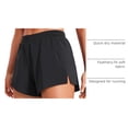 thumbnail image 4 of Shorts CRZ YOGA Running Cintura Alta con Corte en V Negro Talle L, 4 of 5