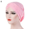 thumbnail image 2 of Porfeet Women's Beads Elastic Turban Hat Cancer Chemo Cap Hijab Head Wrap, 2 of 2