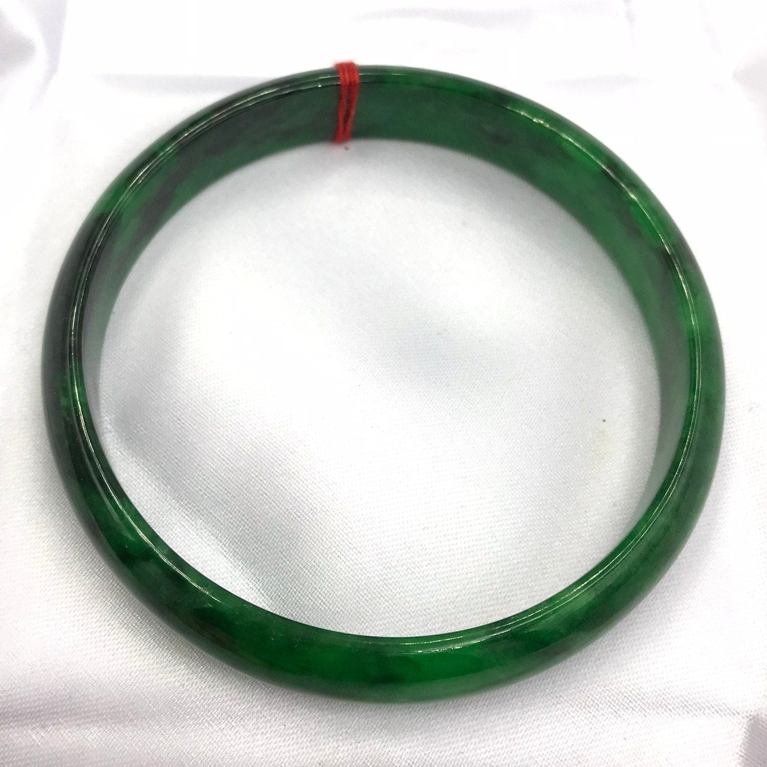 Green Jadeite Jade Bangle Bracelet 48–71mm | Vintage Gemstone Jewelry for Men – Mother days gift – Elegant Gift Bracelet for Sister, Grandma (64-65millimeters)