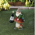 thumbnail image 3 of Summerfield Terrace GNOME ON MUSHROOM SOLAR STATUE, 3 of 3