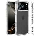 thumbnail image 2 of For iPhone 17 Pro Shockproof Transparent Thick TPU Case Cover - Clear, 2 of 3