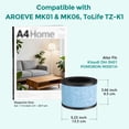 thumbnail image 3 of Fil-fresh 2-Pack MK01 & MK06 Air Purifier Replacement Filter, Compatible with AROEVE MK01 & MK06, ToLife TZ-K1, Kloudi DH-JH01 Air Purifier, 4-IN-1 H13 True HEPA & Activated Carbon Filter, Blue, 3 of 13