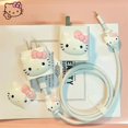 thumbnail image 4 of Hello Kitty Kawaii Câble de Protection de Données Corde Chargeur Fille Étui de Protection Protection Enroulement Casque Corde Cadeaux Fille, 4 of 7