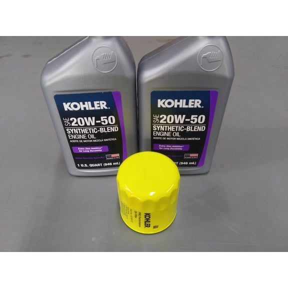 Kohler Oil Change Kit (2) SAE 20W50 Engine Oil & 5205001-S Oil Filter