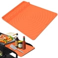 thumbnail image 2 of Heat Resistant Non-Slip Griddle Tools Mat,Silicone Grill Mat for Utensils,BBQ Spatula and Utensil Holder with Drip Pad,Silicone Grill Mat Compatible with Griddle for Outdoor Kitchen Counter,Orange, 2 of 7