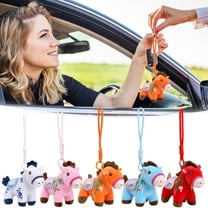 Year of the Horse 2026 Embroidered Hanging Ornament | Lucky Colorful Pony Charm • Double-Sided Satin Stitch • 9cm Lightweight Plush with Gold Tassel • Lunar New Year Décor or Car Mirror Gift