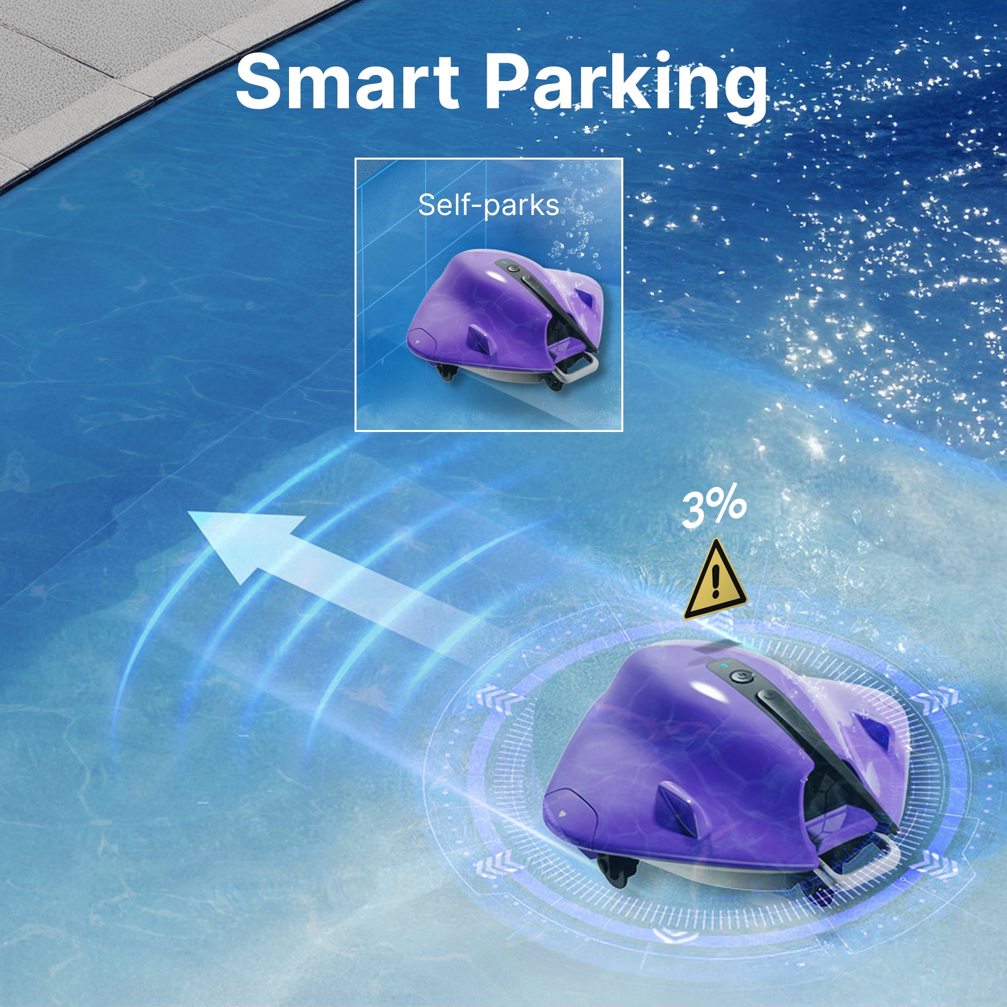 Niya (2026 Model) Sonar Ray Robotic Pool Vacuum Cleaner Pools up to 26 FT