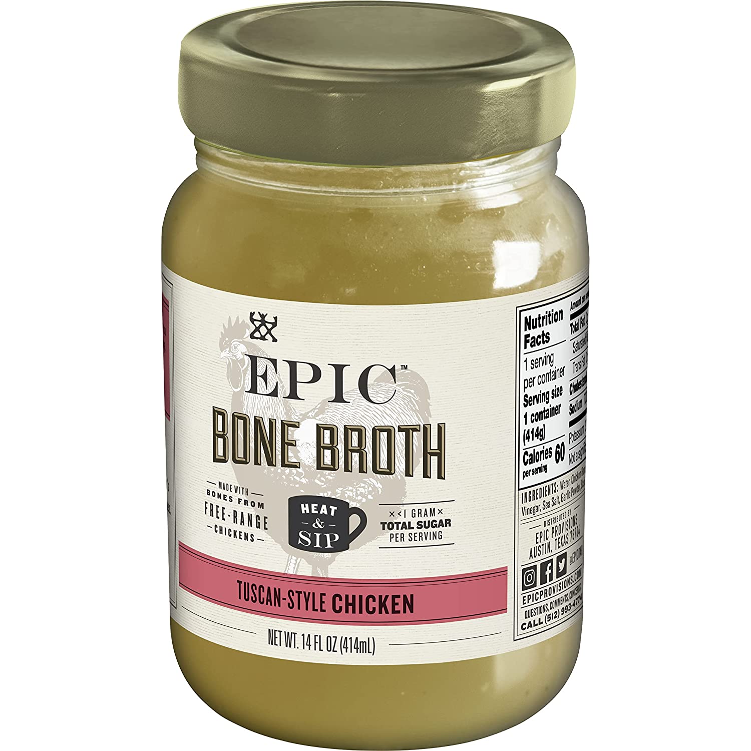 EPIC TUSCAN CHICKEN BONE BROTH Pack of 6
