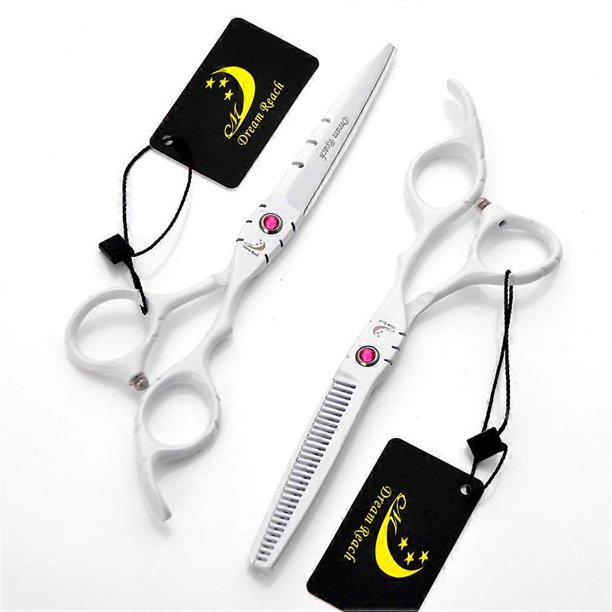 Tijeras de peluquería profesionales de 15 cm (6 pulgadas), acero inoxidable 440C, mango ergonómico.