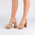 thumbnail image 2 of Journee Womens Sienne High Heel Platform Sandals, 2 of 9