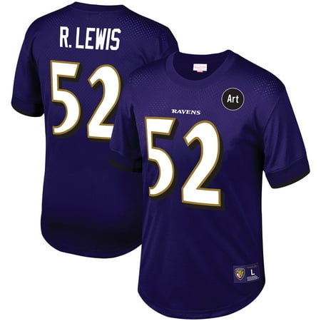 Ray Lewis Baltimore Ravens Mitchell & Ness Mesh Retired Player Name & Number T-Shirt -
