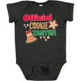 thumbnail image 3 of Inktastic Christmas Official Cookie Taster with Bell and Star Cookie Boys or Girls Baby Bodysuit, 3 of 5
