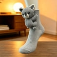 thumbnail image 6 of FAIOROI 3D Plush Animal Crew Socks for Women, Cute Cartoon Stuffed Toy Socks, Soft Cozy Knit Holiday Christmas Sock, 6 of 7