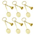 thumbnail image 4 of SHINYPASING 6Pcs Golden Badminton Racket Keyrings Fashionable Decorative Items for Children, 4 of 8