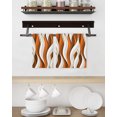 thumbnail image 3 of Burnt Orange White Moire Kitchen Dish Towels for Drying Dishes Set of 4, Modern Abstract Art Waffle Weave Microfiber Hand Tea Bathroom Towels Quick Dry & Absorbent Towel 15.7x23.6, 3 of 7