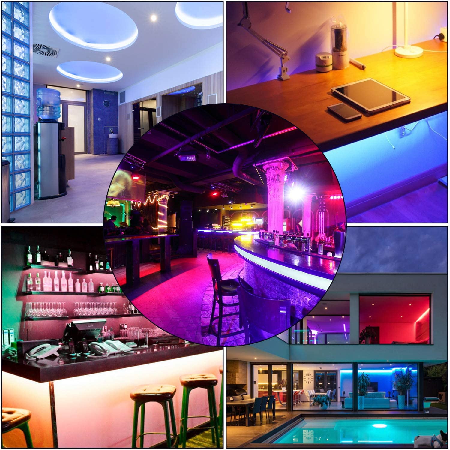 Led Lights,Led Strip Lights for Bedroom Color Changing Lights with 44 Keys Remote Controller for Bedroom Party Home Decoration