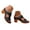Black, variant on IUJSOY Heels for Women Peep Toe Bohemian Heeled Sandals Comfortable Summer Dressy Slip on Shoes