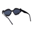 thumbnail image 4 of Womens Unique Nouveau Groovy Haze Cat Eye Plastic Sunglasses All Black, 4 of 4