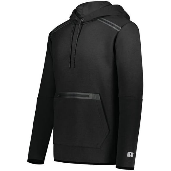 Russell R23TFM.BLK.M Legend Tech Fleece Hoodie, Black - Medium