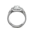 thumbnail image 3 of Men's 1.10 Ct Round Cut Cubic Zirconia, Silver Stainless Steel Ring Size 10, 3 of 5