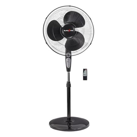 EUROSTAR FSF180RBK 18" Stand Fan with Remote Control, Black