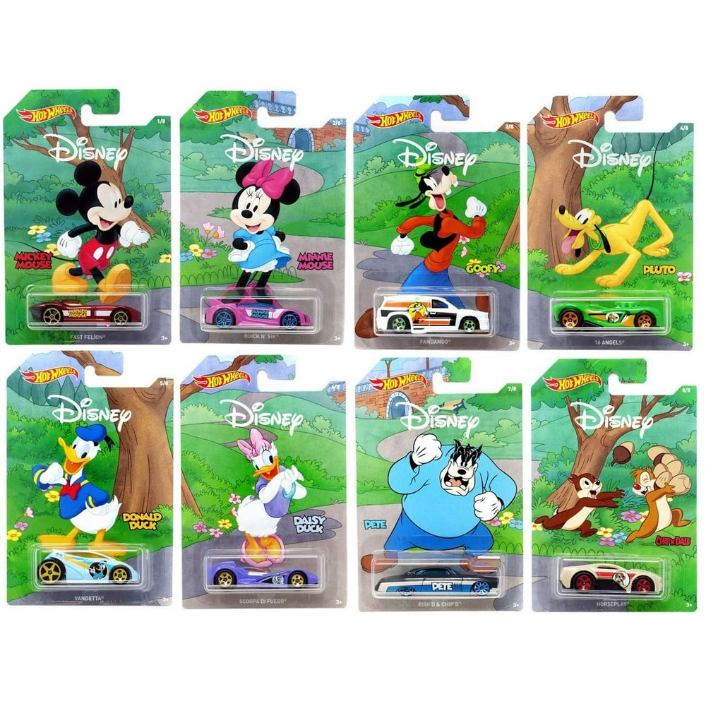 Hot Wheels 2019 Disney 90th Anniversary Exclusive 8 Cars Set Collectibles Toy Car 1/64 Scale