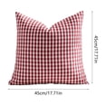 thumbnail image 3 of Fundas de almohada impermeables para exteriores con estampado clásico de cuadros para patio, piscina, jardín y sofá: fundas decorativas para cojines con textura tejida, fáciles de limpiar., 3 of 6